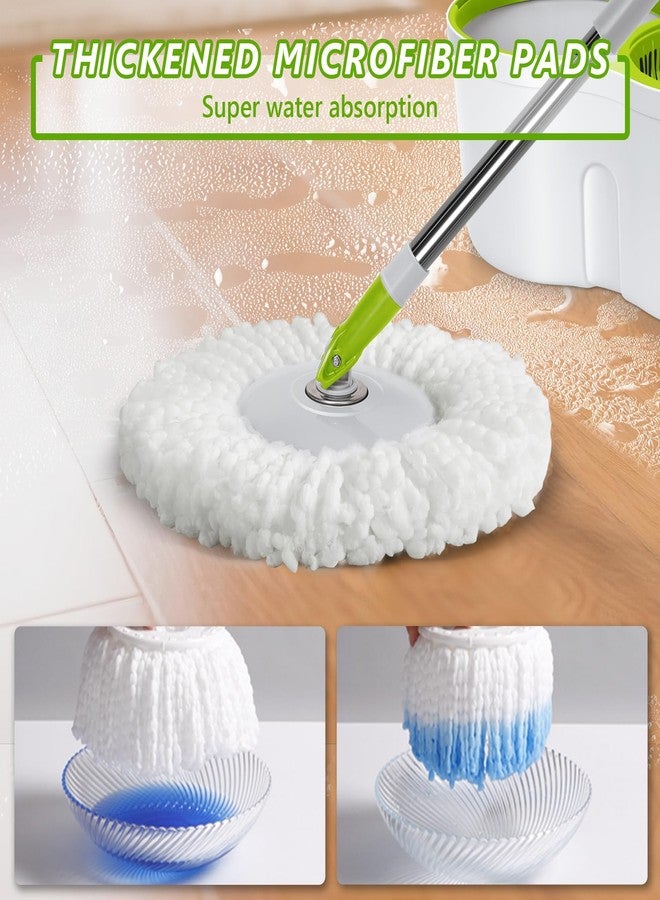 Masthome Spin Mop Bucket System,Masthome 360°Spin Mop and Bucket with Wringer Set,EasyWring Microfiber Mop with 3 Mop Pads,Spinning Floor Cleaning System for Floor Cleaning - Home & Office Suitable - Image 4